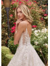 Beaded Ivory Floral Lace Tulle Stunning Wedding Dress Beaded Ivory Floral Lace Tulle Stunning Wedding Dress